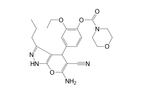 4-(6-Amino-5-cyano-3-propyl-1,4-dihydropyrano[2,3-c]pyrazol-4-yl)-2-ethoxyphenyl 4-morpholinecarboxylate