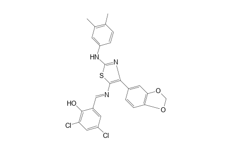 2,4-dichloro-6-{N-{4-[3,4-(methylenedioxy)phenyl]-2-(3,4-xylidino)-5-thiazolyl}formimidoyl}phenol