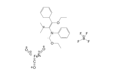 Tricarbonyl {[(1,2,2alpha)-eta-(1-[(Z)-alpha-ethoxybenzyliden]-2-methyl- 1,2-propandiyl)phenylamino]ethoxycarbene}iron-tetrafluoroborate