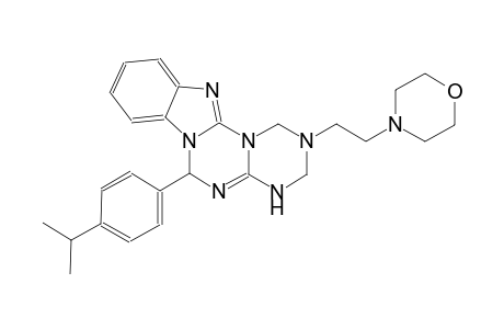 1H-[1,3,5]triazino[1',2':3,4][1,3,5]triazino[1,2-a]benzimidazole, 2,3,4,6-tetrahydro-6-[4-(1-methylethyl)phenyl]-2-[2-(4-morpholinyl)ethyl]-