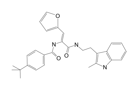 4-Tert-butyl-N-[(Z)-1-(2-furanyl)-3-[2-(2-methyl-1H-indol-3-yl)ethylamino]-3-oxoprop-1-en-2-yl]benzamide