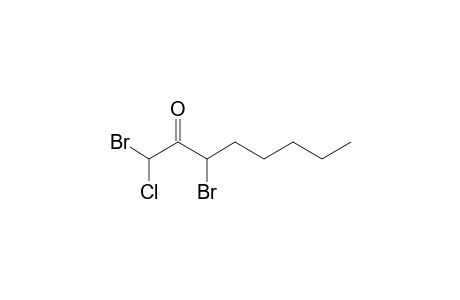 1,3-Dibromo-1-chlorooctan-2-one