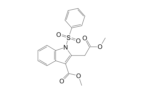 Methyl 1-(phenylsulfonyl)-3-(methoxycarbonyl)indole-2-acetate