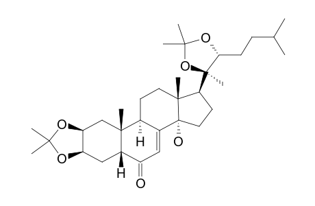 2,3:20,22-DIACETONIDE-PONASTERONE-A;(20R,22R)-14-ALPHA-HYDROXY-2-BETA,3-BETA:20,22-BIS-O-ISOPROPYLIDENE-5-BETA-CHOLEST-7-EN-6-ONE