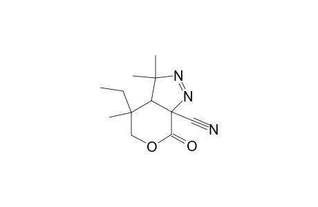 7a-Cyano-4-ethyl-3,3,4-trimethyl-4,5-dihydro-pyrano[3,4-c]pyrazol-7-one