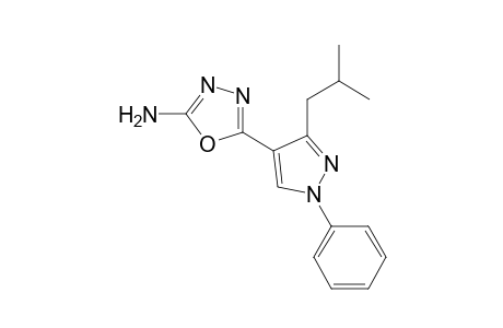 1,3,4-Oxadiazol-2-amine, 5-[3-(2-methylpropyl)-1-phenyl-1H-pyrazol-4-yl]-