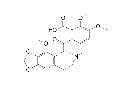 Benzoic acid, 6-[[6-[2-(dimethylamino)ethyl]-4-methoxy-1,3-benzodioxol-5-yl]acetyl]-2,3-dimethoxy-