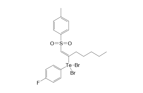 (E)-2-(4-Methylphenylsulfonyl)-1-pentylvinyl-4-fluorophenyltellurium dibromide