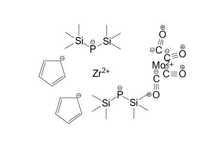 Molybdenum(II) di(bis(trimethylsilyl)phosphanide) bis(cyclopenta-2,4-dien-1-ide) zirconium(II) tetracarbonyl