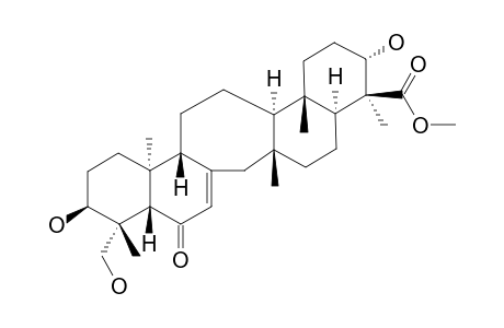 LYCERNUIC-KETONE-B;3-ALPHA,21-BETA,29-TRIHYDROXY-16-OXOSERRAT-14-EN-24-METHYLESTER