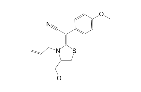 2-(1-Cyano-1-(4-methoxyphenyl))methylene-4-hydroxymethyl-3-allylthiazolidine