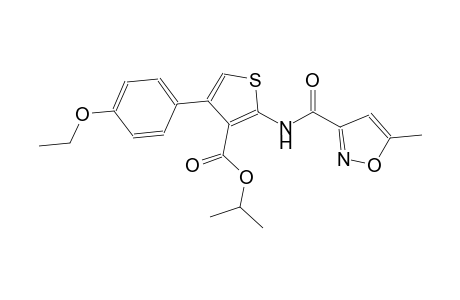 isopropyl 4-(4-ethoxyphenyl)-2-{[(5-methyl-3-isoxazolyl)carbonyl]amino}-3-thiophenecarboxylate