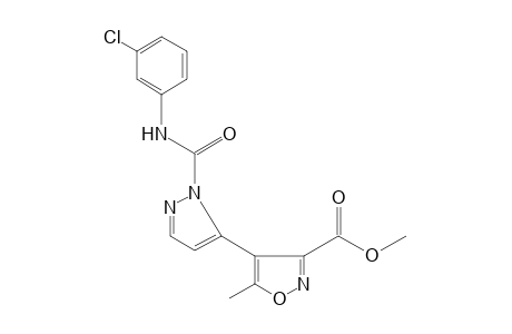 4-{1-[(m-chlorophenyl)carbamoyl]pyrazol-5-yl}-5-methyl-3-isoxazolecarboxylic acid, methyl ester