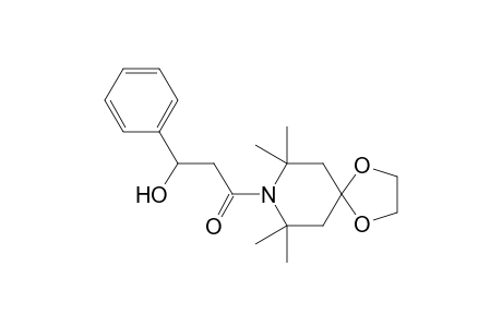 8-Aza-1,4-dioxaspiro[4,5]decane, 7,7,9,9-tetramethyl-8-(3-hydroxy-3-phenyl)propanoyl-