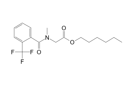 Sarcosine, N-(2-trifluoromethylbenzoyl)-, hexyl ester