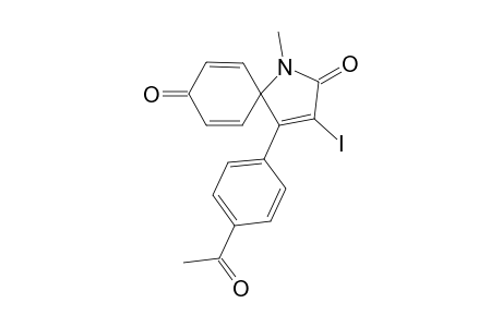 4-(4-Acetylphenyl)-3-iodo-1-methyl-1-azaspiro[4.5]deca-3,6,9-triene-2,8-dione