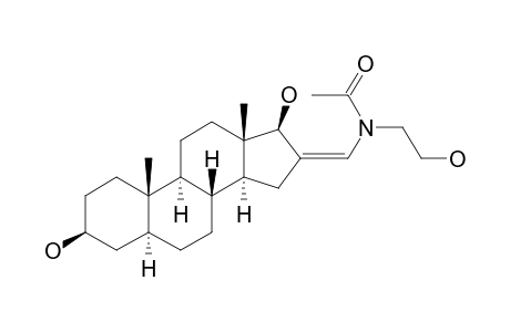 (Z)-16-{[Acetyl-(2'-hydroxyethyl)amino]methylene}-5.alpha.-androstane-3.beta.,17.beta.-diol