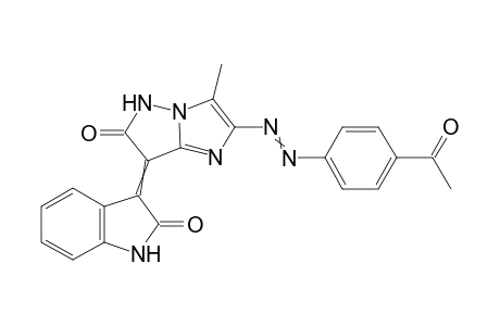 3-[2-(4-Acetylphenylazo)-3-methyl-6-oxo-5,6-dihydro-imidazo[1,2-b]pyrazol-7-ylidene]-1,3-dihydro-indol-2-one