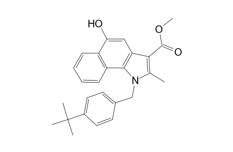 1H-benz[g]indole-3-carboxylic acid, 1-[[4-(1,1-dimethylethyl)phenyl]methyl]-5-hydroxy-2-methyl-, methyl ester