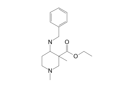 3-Piperidinecarboxylic acid, 1,3-dimethyl-4-[(phenylmethyl)amino]-, ethyl ester