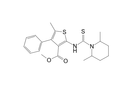 Methyl 2-{[(2,6-dimethyl-1-piperidinyl)carbothioyl]amino}-5-methyl-4-phenyl-3-thiophenecarboxylate