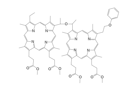 1-[2-(Ethyl)-1,3,5,8-tetramethyl-6,7-bis(2-methoxycarbonylethyl)porphyrin-4-yl]-1-ethyl 1-[4-(1-phenoxyethyl)-1,3,5,8-tetramethyl-6,7-bis(2-methoxycarbonylethyl)porphrin-2-yl)-1-ethyl ether