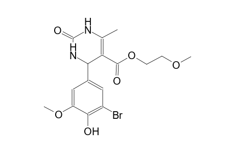 5-pyrimidinecarboxylic acid, 4-(3-bromo-4-hydroxy-5-methoxyphenyl)-1,2,3,4-tetrahydro-6-methyl-2-oxo-, 2-methoxyethyl ester