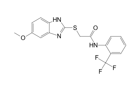 2-[(5-methoxy-1H-benzimidazol-2-yl)sulfanyl]-N-[2-(trifluoromethyl)phenyl]acetamide