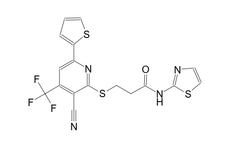 propanamide, 3-[[3-cyano-6-(2-thienyl)-4-(trifluoromethyl)-2-pyridinyl]thio]-N-(2-thiazolyl)-