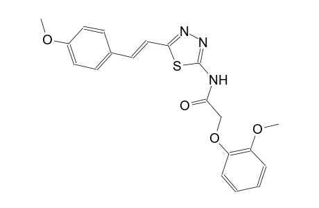 2-(2-methoxyphenoxy)-N-{5-[(E)-2-(4-methoxyphenyl)ethenyl]-1,3,4-thiadiazol-2-yl}acetamide