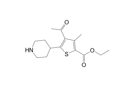 Ethyl 4-acetyl-3-methyl-5-(4-piperidinyl)-2-thiophenecarboxylate