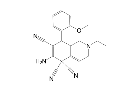 6-amino-2-ethyl-8-(2-methoxyphenyl)-2,3,8,8a-tetrahydro-5,5,7(1H)-isoquinolinetricarbonitrile