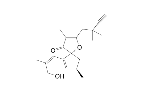 1-Oxaspiro[4.4]nona-2,6-dien-4-one,2-(2,2-dimethyl-3-butynyl)-6-[3-hydroxy-2-methyl-1-propenyl]-3,8-dimethyl-,[(5R-[5.alpha.,6Z,8.beta.)]-