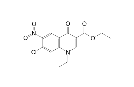 3-quinolinecarboxylic acid, 7-chloro-1-ethyl-1,4-dihydro-6-nitro-4-oxo-, ethyl ester