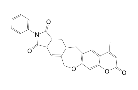 N-Phenyl-1',3'-dioxo-1-oxa-4-methylcoumarino[7,8-b]cycloheptano[5',6'-e]-(hexahydro)-isoindole