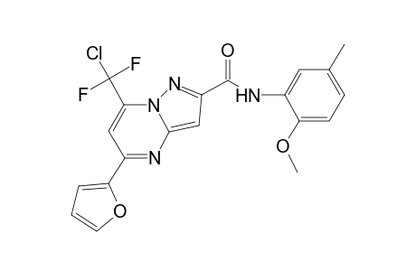 7-[chloranyl-bis(fluoranyl)methyl]-5-(furan-2-yl)-N-(2-methoxy-5-methyl-phenyl)pyrazolo[1,5-a]pyrimidine-2-carboxamide