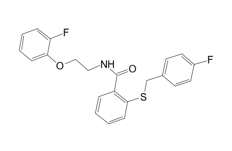 2-[(4-Fluorobenzyl)sulfanyl]-N-[2-(2-fluorophenoxy)ethyl]benzamide