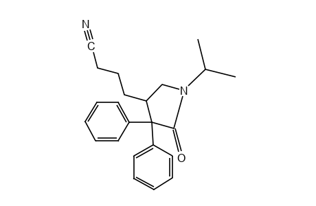 4,4-diphenyl-1-isopropyl-5-oxo-3-pyrrolidinebutyronitrile