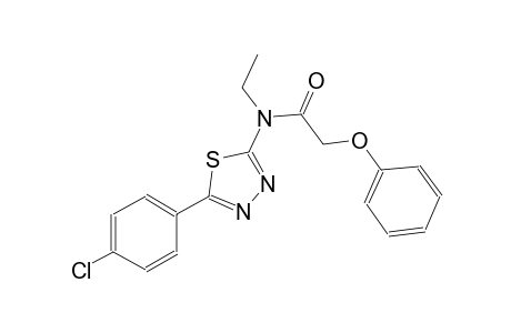 N-[5-(4-chlorophenyl)-1,3,4-thiadiazol-2-yl]-N-ethyl-2-phenoxyacetamide