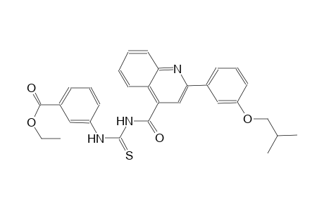 ethyl 3-{[({[2-(3-isobutoxyphenyl)-4-quinolinyl]carbonyl}amino)carbothioyl]amino}benzoate