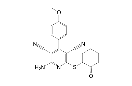 2-Amino-4-(4-methoxyphenyl)-6-[(2-oxocyclohexyl)thio]pyridine-3,5-dicarbonitrile