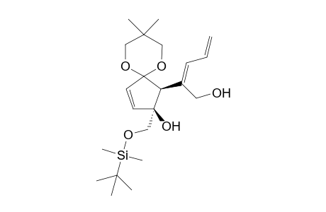 (4S,5S)-4-(terty-Butyldimethylsilox-ymethyl]5-[1-(hydroxymethyl)-(E)-buta-1,3-dienyl]-5',5'-dimethylspiro[cyclopent-2-ene-1,2'-[1,3]dioxan]-4-ol