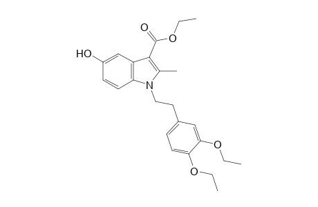 1H-indole-3-carboxylic acid, 1-[2-(3,4-diethoxyphenyl)ethyl]-5-hydroxy-2-methyl-, ethyl ester