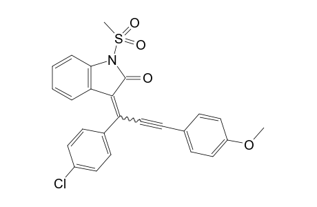 3-(1-(4-Chlorophenyl)-3-(4-methoxyphenyl)prop-2-yn-1-ylidene)-1-(methylsulfonyl)-indolin-2-one