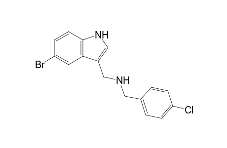 (5-bromo-1H-indol-3-yl)methyl-(4-chlorobenzyl)amine