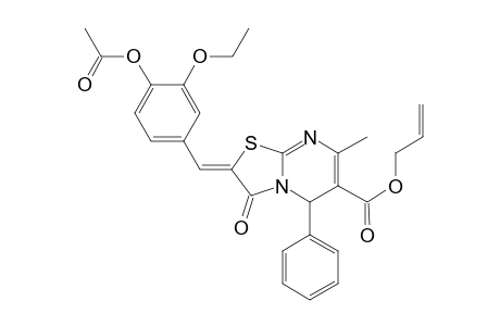 allyl (2Z)-2-[4-(acetyloxy)-3-ethoxybenzylidene]-7-methyl-3-oxo-5-phenyl-2,3-dihydro-5H-[1,3]thiazolo[3,2-a]pyrimidine-6-carboxylate