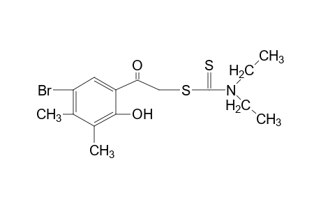 5'-bromo-3',4'-dimethyl-2'-hydroxy-2-mercaptoacetophenone, 2-(diethyldithiocarbamate)