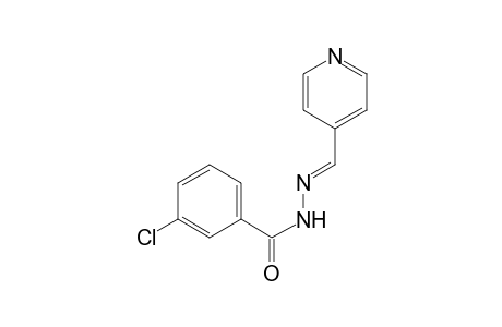 3-chloro-N'-[(E)-4-pyridinylmethylidene]benzohydrazide