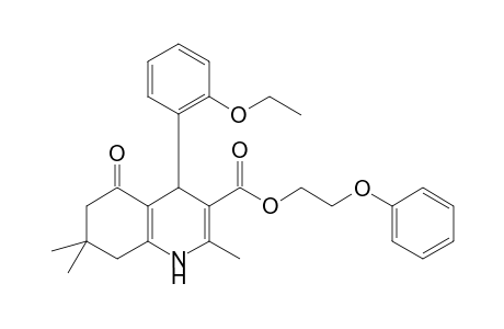 2-Phenoxyethyl 4-(2-ethoxyphenyl)-2,7,7-trimethyl-5-oxo-1,4,5,6,7,8-hexahydro-3-quinolinecarboxylate