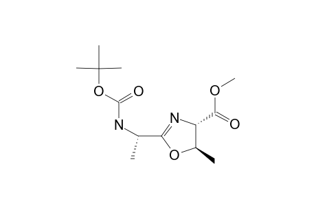 (4S,5R)-2-[(2R)-1-N-TERT.-BUTOXYCARBONYL-AMINO]-ETHYL-5-METHYLOXAZOLINE-4-CARBOXYLIC-ACID-METHYLESTER